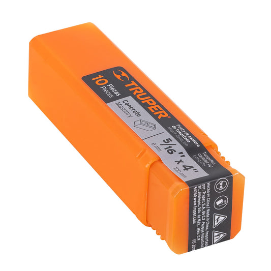 BROCA PARA CONCRETO TRUPER 5/16´´ X 4´´ CAJA 10 PIEZAS (BCT-5/16X4 x10)
