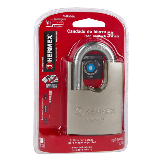 CANDADO TRUPER DE HIERRO 50MM (CH-50)