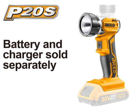 LAMPARA DE TRABAJO LED INDUSTRIAL 20V 225LUM INGCO (CWLI2001)