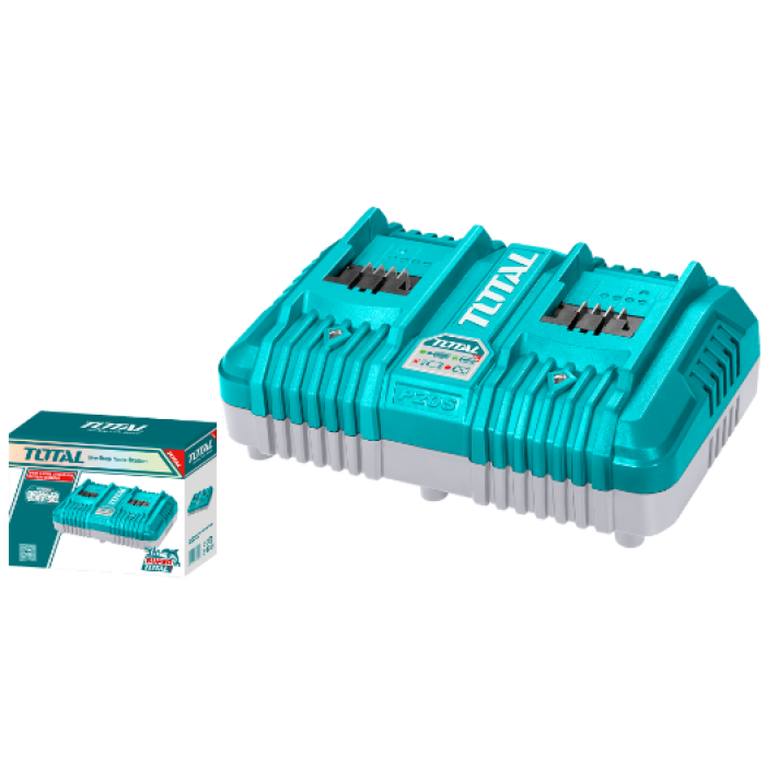 CARGADOR DOBLE 20V 4.0AH TOTAL (TCLI2034E)