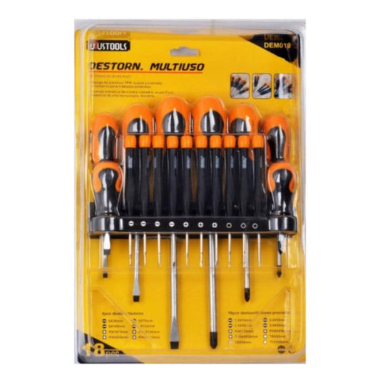 SET 18 PCS DESTORNILLADOR CJ536 UYU  (DEM18J)