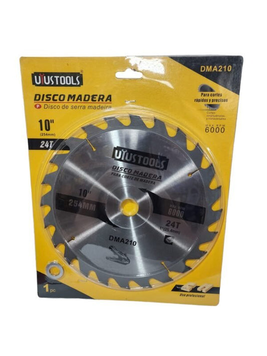 DISCO SIERRA 10 x 24 dtes MADERA UYU  (DMA210)