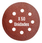 SET 50 UN DISCO LIJA CON VELCRO 4 1/2'' #120 UYU  (LJV4120)