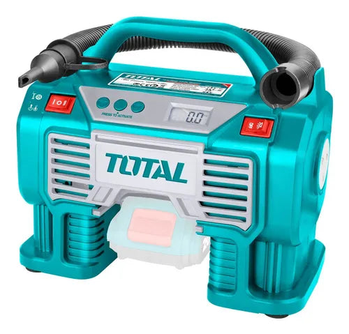 COMPRESOR DE AIRE AUTOMATICO TOTAL 20V - DIGITAL - S/BAT - S/CARGADOR (TACLI2002)