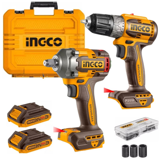 COMBO INALAMBRICO 20V INGCO TALADRO+LLAVE IMPACTO(CKLI2007)