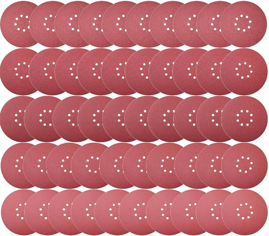 SET 50 UN DISCO LIJA CON VELCRO 4 1/2'' #180 UYU  (LJV4180)