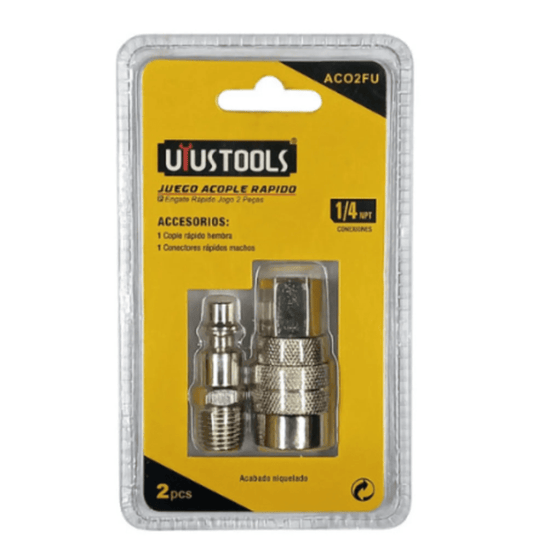 ACO2FU (SET 2 PCS ACOPLE RAPIDO 1/4 UYUSTOOLS)