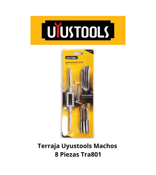 JUEGO TERRAJAS 8 PCS (MACHO) UYUSTOOLS   (TRA801)