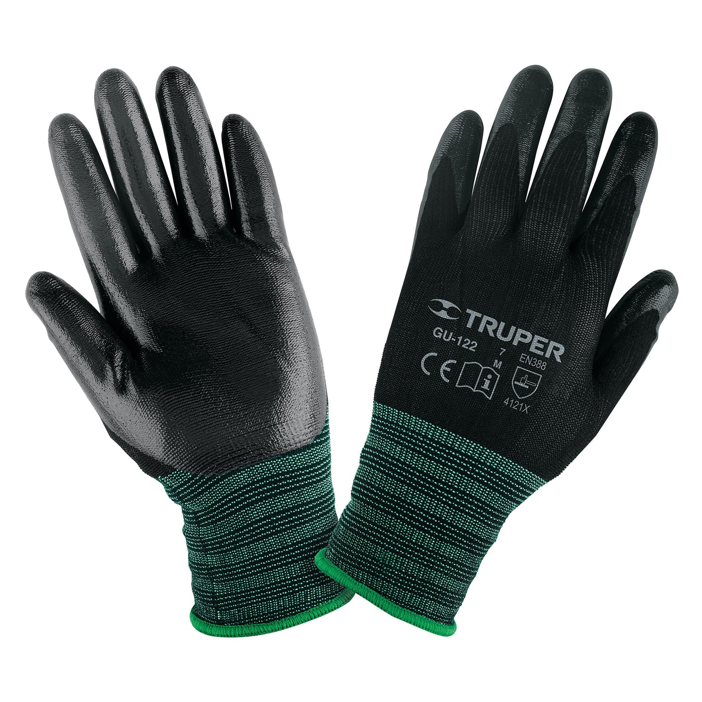 GUANTES NYLON NITRILO TRUPER TALLA M (GU-122)