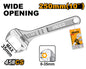 LLAVE FRANCESA AJUSTABLE 10´´ CROMADA INGCO (HADW131102)
