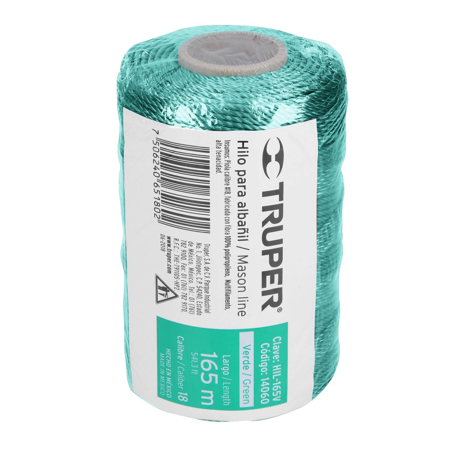 HILO PARA ALBAÑIL TRUPER 165 MTS. VERDE (HIL-165V)