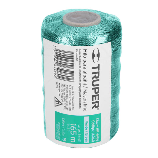 HILO PARA ALBAÑIL TRUPER 165 MTS. VERDE (HIL-165V)