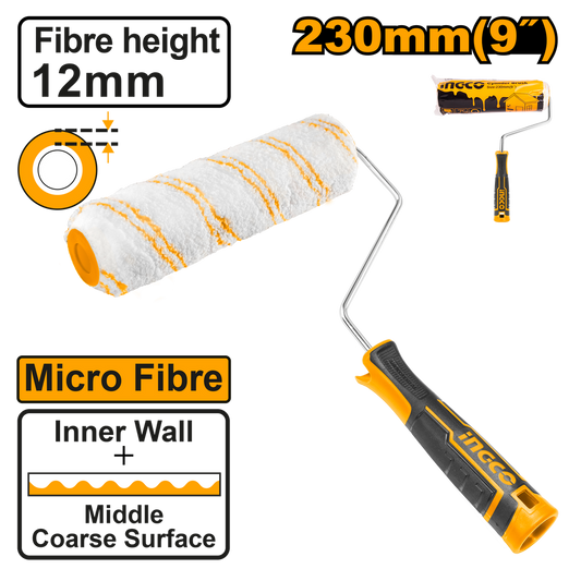 RODILLO MICROFIBRA 230MM 9´´ INTERIORES INGCO (HRHT042301D)