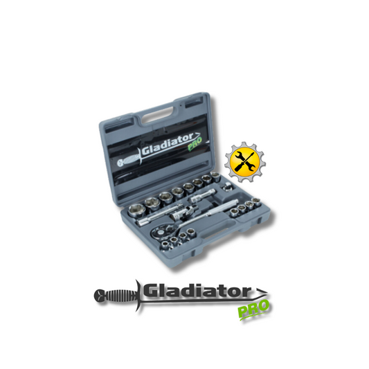 JUEGO DE DADOS GLADIATOR 1/2´´ 21 PZAS (JT 821 1/2´´)