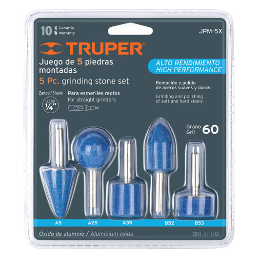 JUEGO DE 5 PIEDRAS MONTADAS TRUPER (JPM-5X)