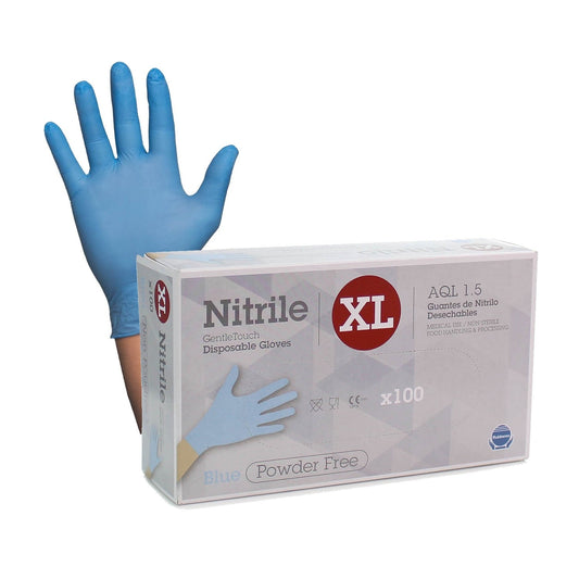 GUANTES NITRILO RUBBEREX XL 100 UN.
