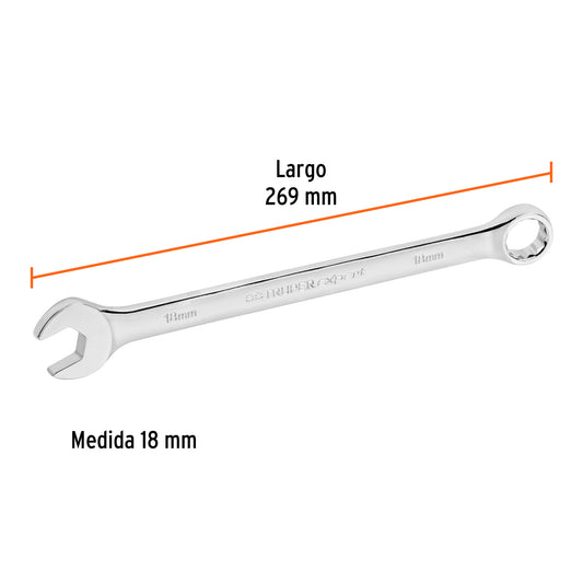 LLAVE PUNTA CORONA TRUPER 18 MM (LL-2018M)