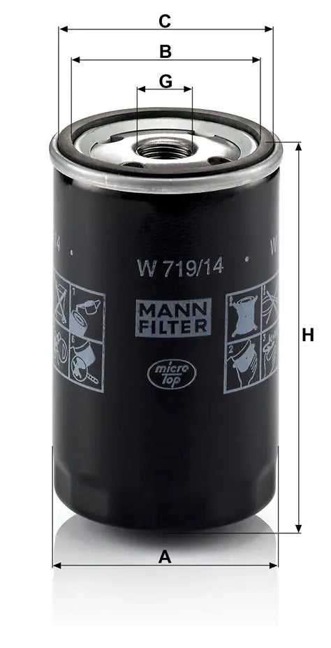 FILTRO ACEITE MANN W 719/14