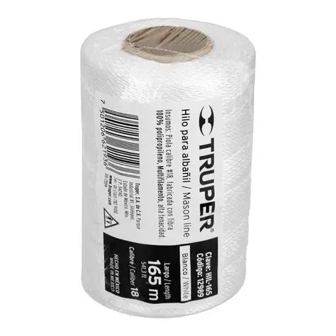 HILO PARA ALBAÑIL TRUPER 165 MTS. BLANCO (HIL-165)