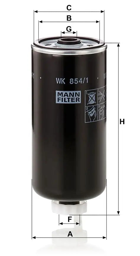 FILTRO COMBUSTIBLE MANN WK 854/1