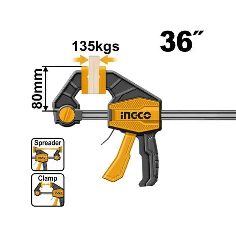 PRENSA  SARGENTO  RAPIDA  INDUSTRIAL   80X900MM  INGCO (HQBC36803)