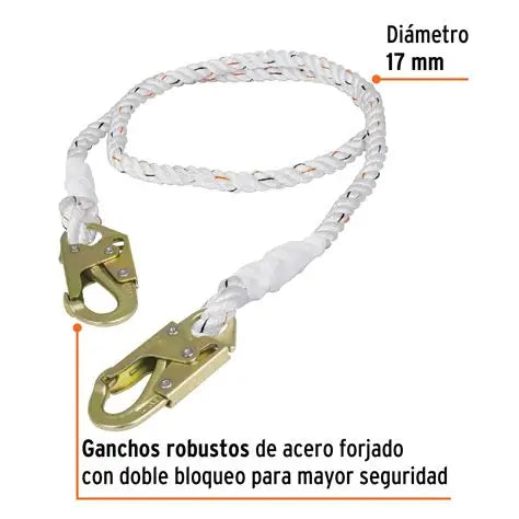 CABLE DE POSICIONAMIENTO CON 2 GANCHOS TRUPER (CAB-5489-20)