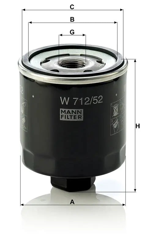FILTRO ACEITE MANN W 712/52