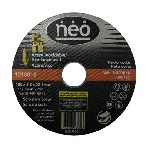 DISCO DE CORTE NEO 7´´ X 1.8MM ACERO INOX (1218018)