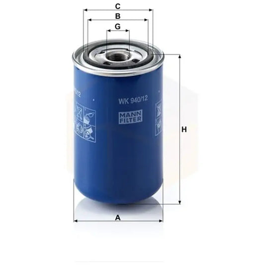FILTRO COMBUSTIBLE MANN WK 940/12