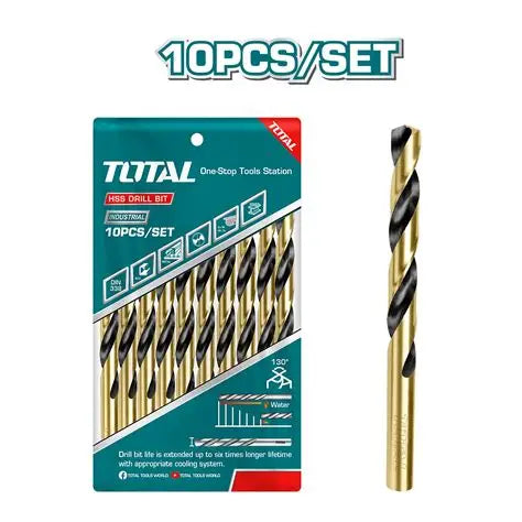 BROCA METAL HSS TOTAL 8 X 117MM - BOLSO 5 PCS (TAC100803)