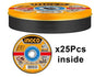 DISCO DE CORTE METAL 4 1/2´´ 115MM PACK 10 UNIDADES INGCO (MCD121155)