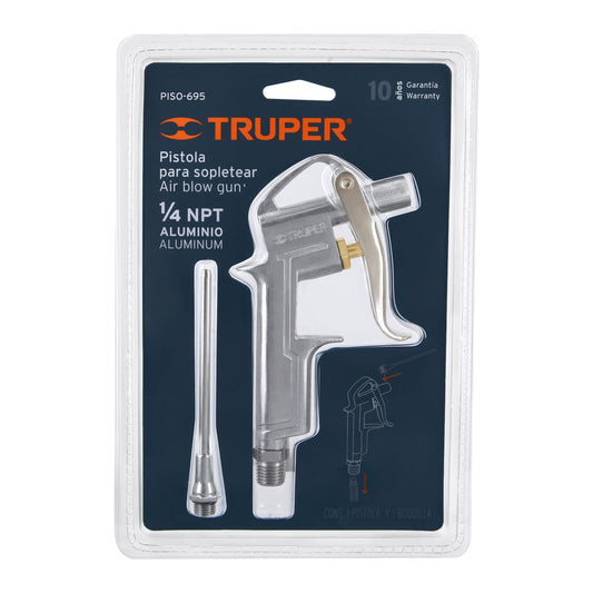 PISTOLA METALICA TRUPER PARA SOPLETEAR CON EXTENSION (PISO-695)