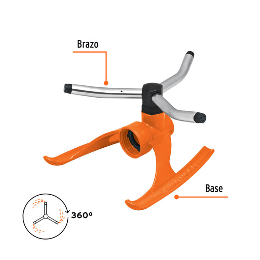 ASPERSOR RIEGO GIRATORIO TRUPER 3 BRAZOS (REG-3X)