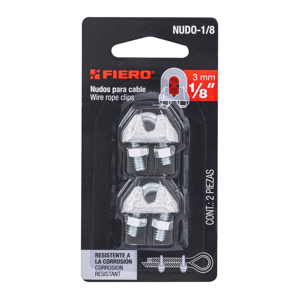 ABRAZADERA PARA CABLE FIERO 1/8´´ (NUDO-1/8)