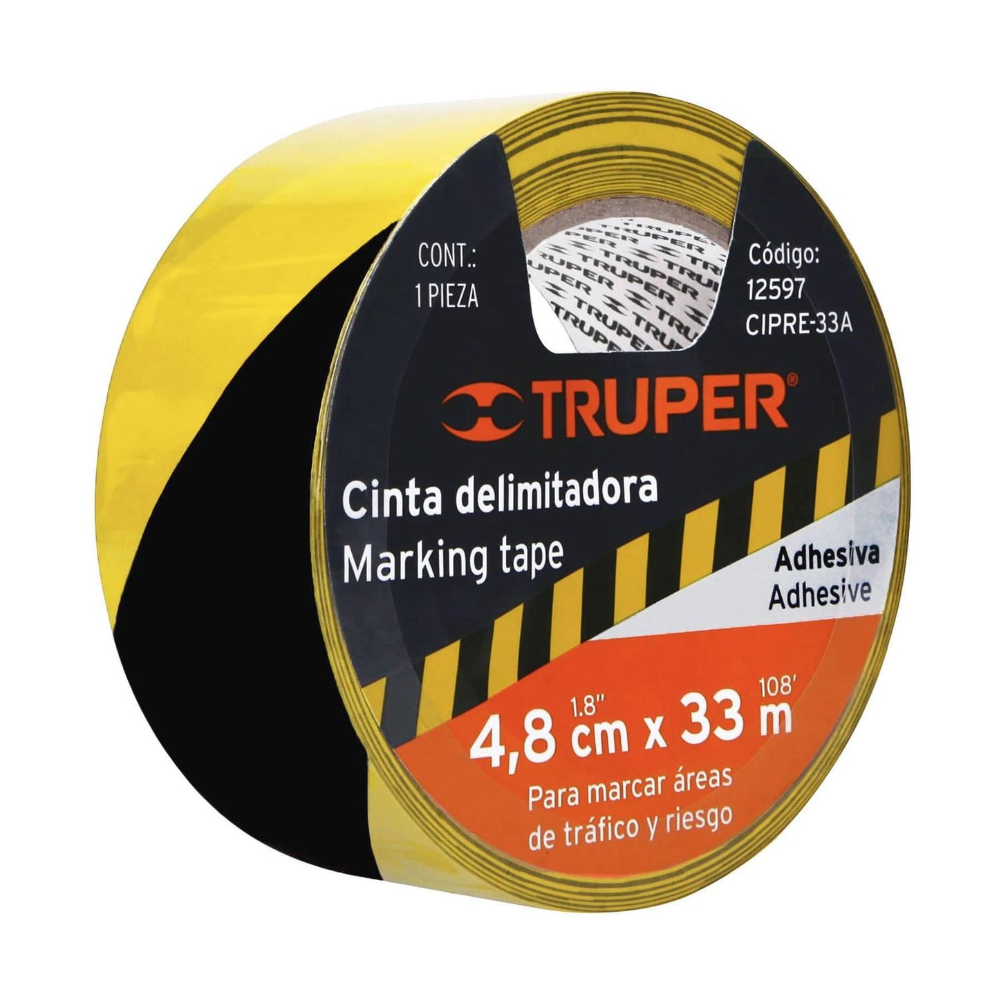 CINTA SEÑALIZACION AMARILLA ´´PRECAUCION´´ TRUPER 18M X 48MM (CIPRE-18A)