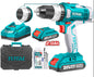 TALADRO INALAMBRICO TOTAL 20V - 13MM - 1900 RPM C/LED + 2 BATERIAS + 1 CARGADOR (TDLI2003)