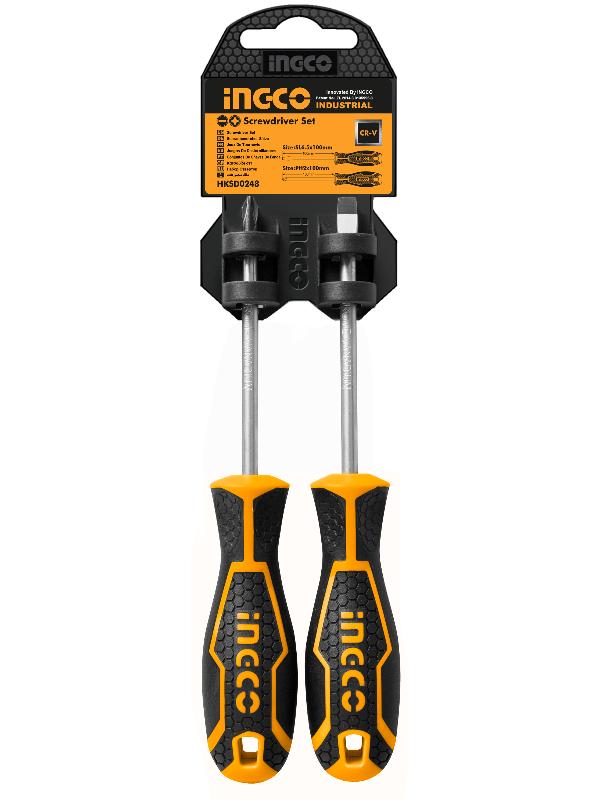 SET DE DESTORNILLADORES 100 mm 2 PIEZAS PL+PH INGCO (HKSD0248)