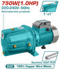 BOMBA PERIFERICA DE INYECCION TOTAL 750W 1HP 50M DE PROFUNDIDAD Y 55L/MIN (TWP37506)