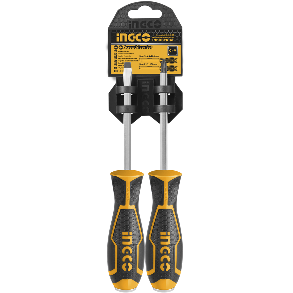 JUEGO DESTORNILLADOR PERFORADOR PARA TARUGOS PH2-SL6 ACERO INGCO (HSGT280208)