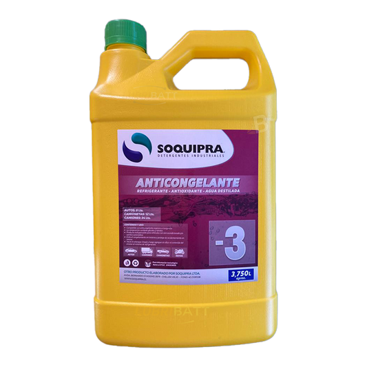 ANTICONGELANTE / REFRIGERANTE SOQUIPRA -1 º ROJO B-3.75 LTS