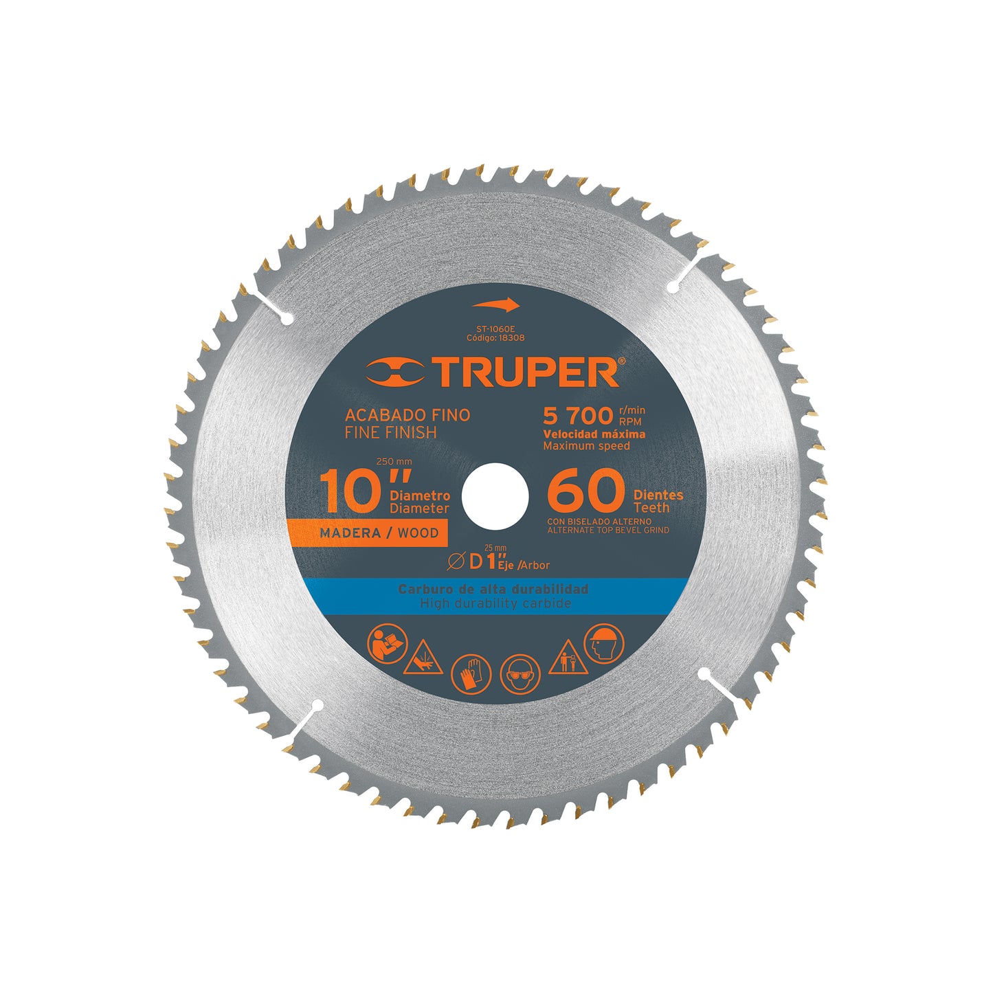 SIERRA CIRC P/MAD. 10'''' 60 DIEN TRUPER(ST-1060E)