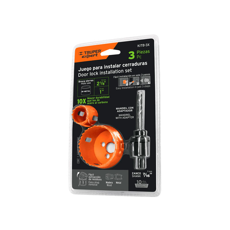 JUEGO DE CORTACIRCULOS TRUPER 3 PIEZAS (KIT-3)