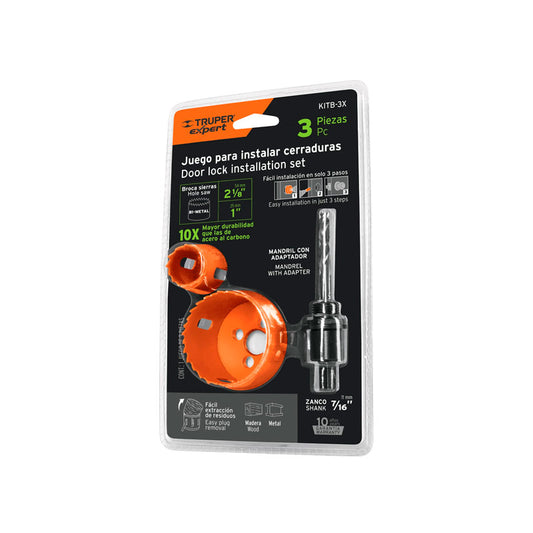 JUEGO DE CORTACIRCULOS TRUPER 3 PIEZAS (KIT-3)