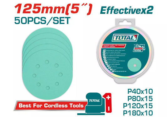 LIJA PARA LIJADORA ORBITAL 125MM TOTAL (TAC125050)