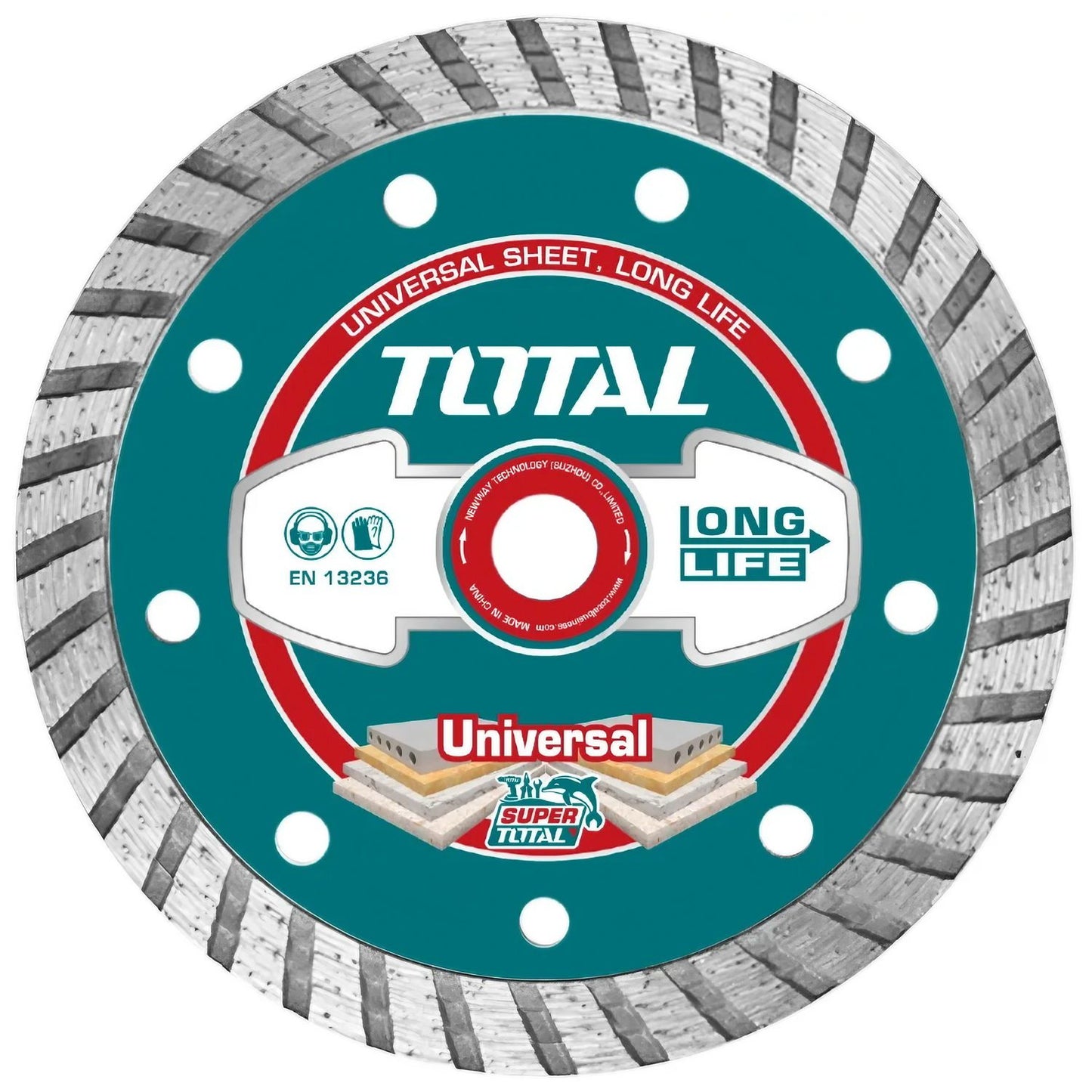 DISCO DIAMANTADO TURBO TOTAL 4 1/2´´ X 7.5MM (TAC2131153)