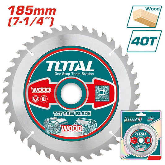 DISCO SIERRA MADERA TOTAL 7 1/4´´ X 25/32´´- 40 DIENTES - INDUSTRIAL (TAC231415)