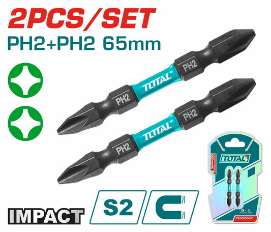 JGO PUNTAS DESTORNILLADOR 2PCS PH2+2 65M (TACIM72PH265)