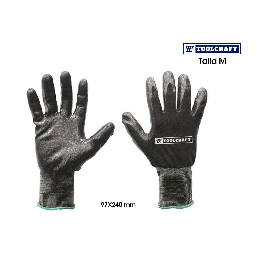GUANTE NYLON ELAST. C/NITRILO M (GUX-NIT-M)