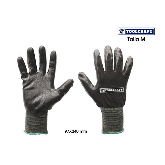 GUANTE NYLON ELAST. C/NITRILO M (GUX-NIT-M)