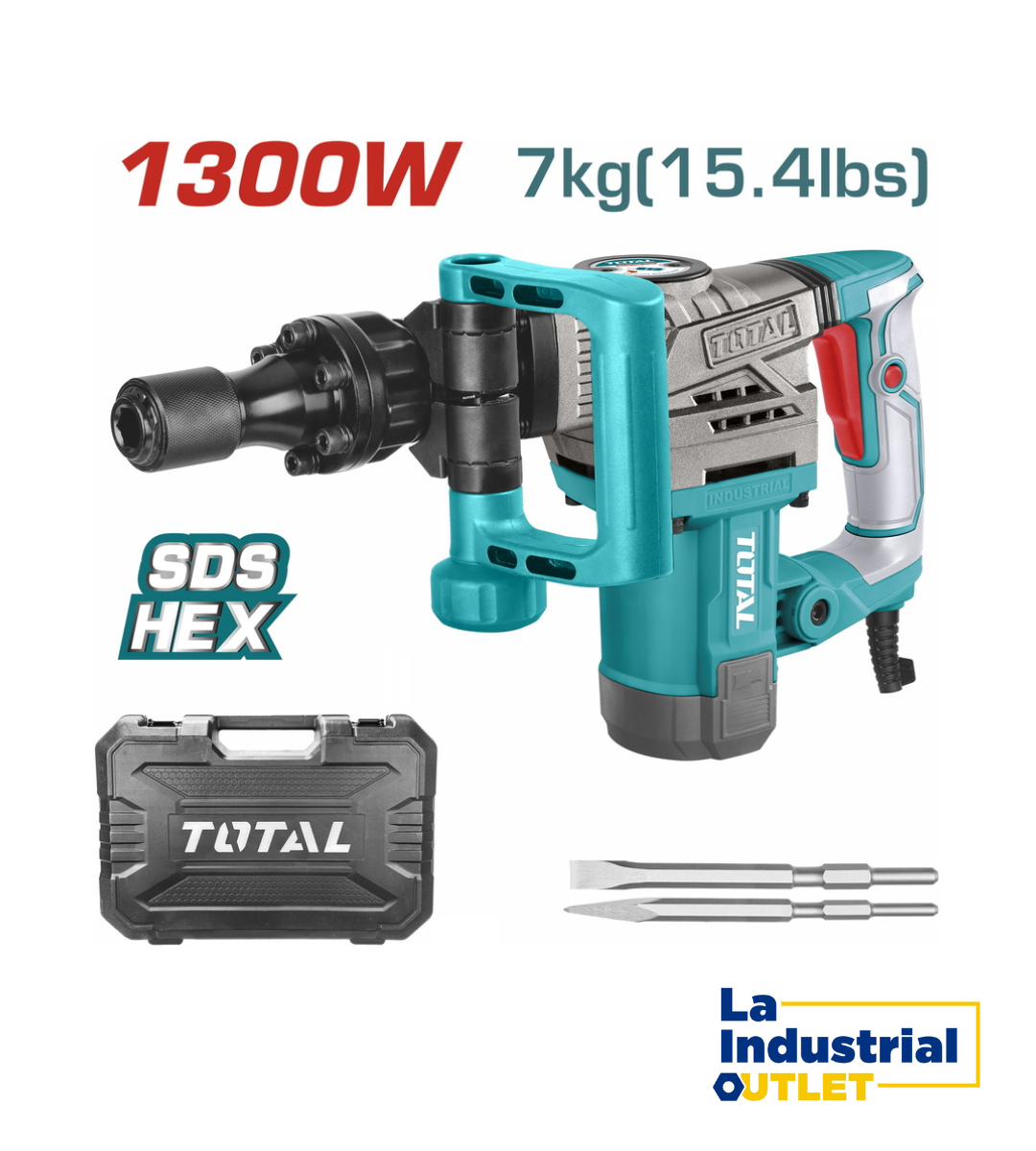 MARTILLO CINCELADOR 1300W7KG TOTAL (TH2130016-7)